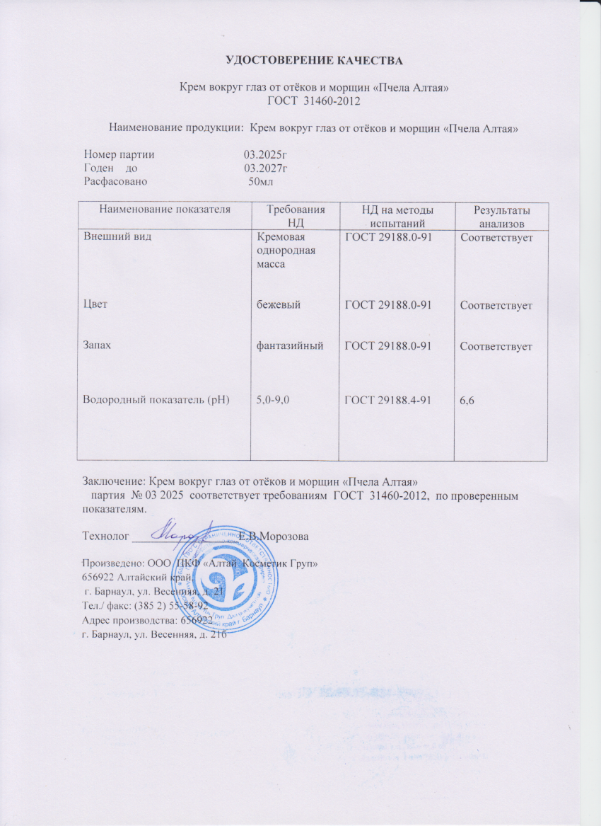 Паспорт №032025